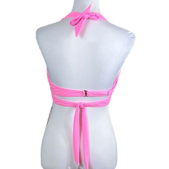 NWT Tempt Me Women’s Pink Halter Neck Bikini Swim Top, Size L - Picture 5 of 7